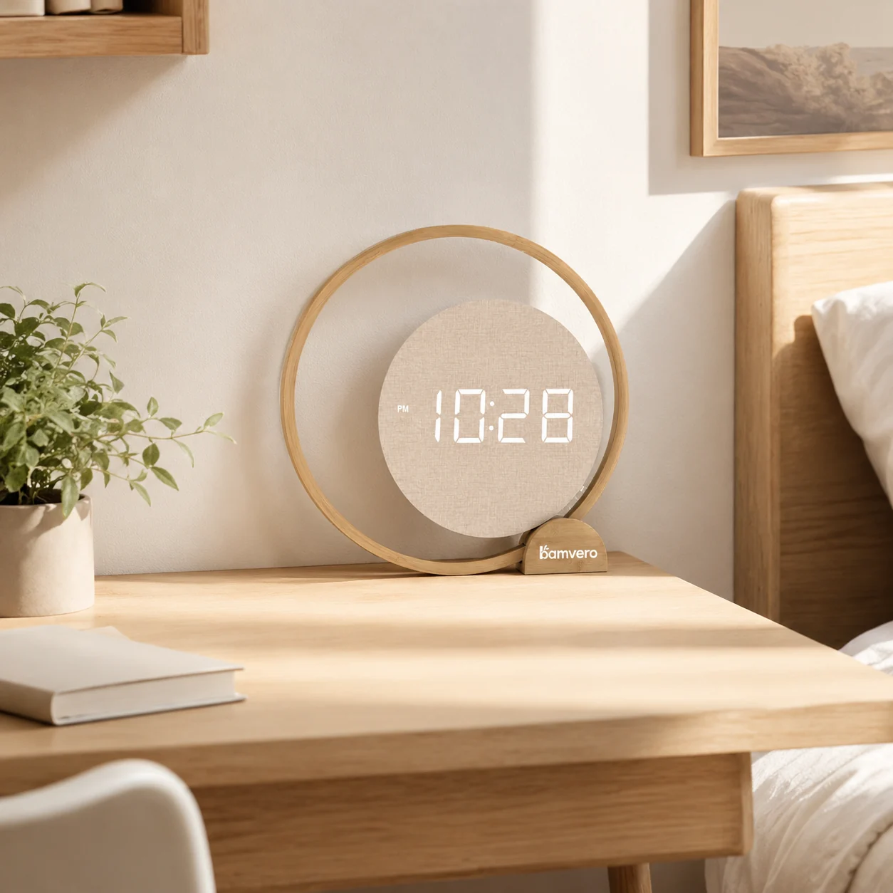 Bamboo LED wall clock for high-margin OEM growth