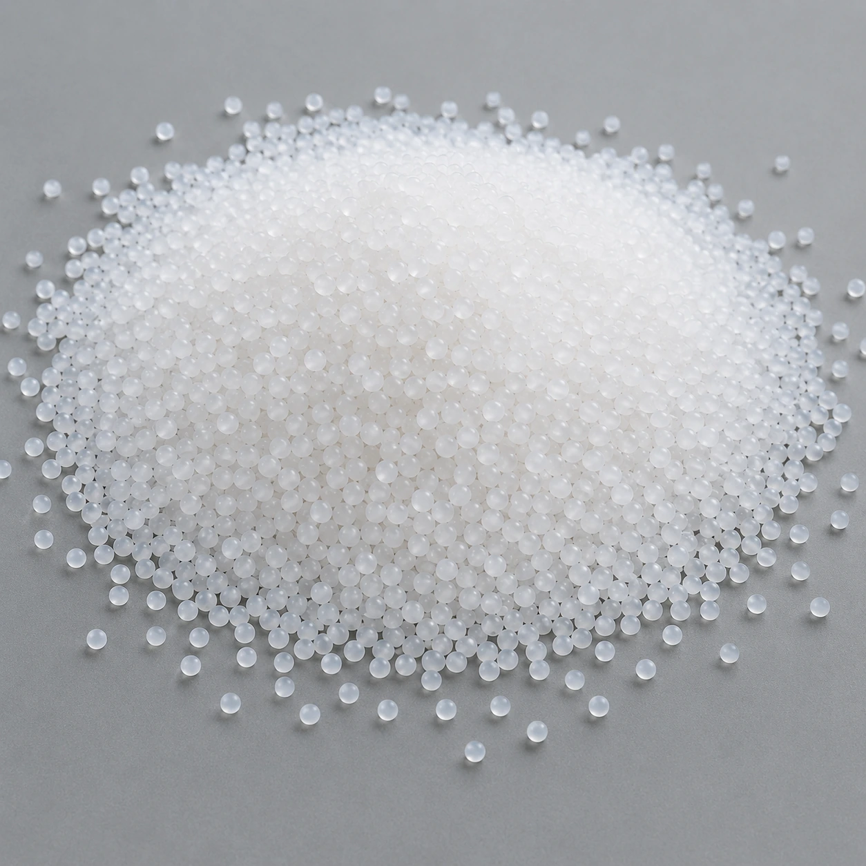 Plastic pellets used for hidden support parts in Bamvero products