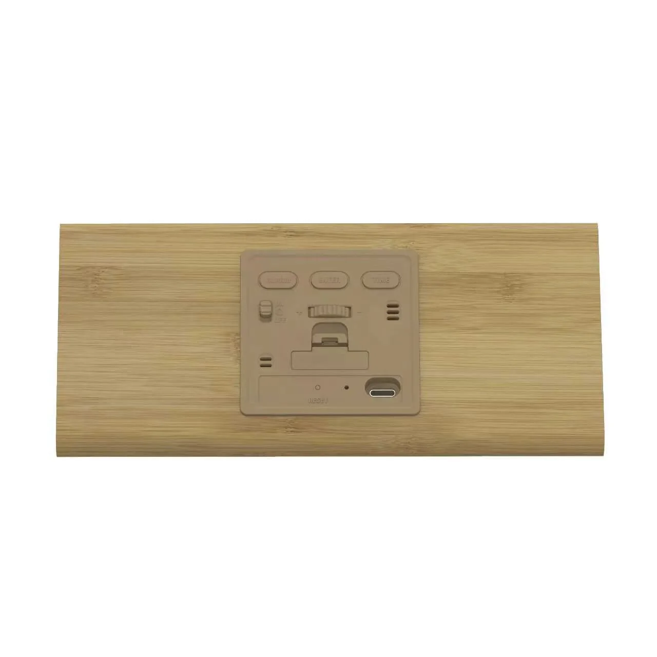 2109 Triangular Bamboo RGB LED Clock product view 4