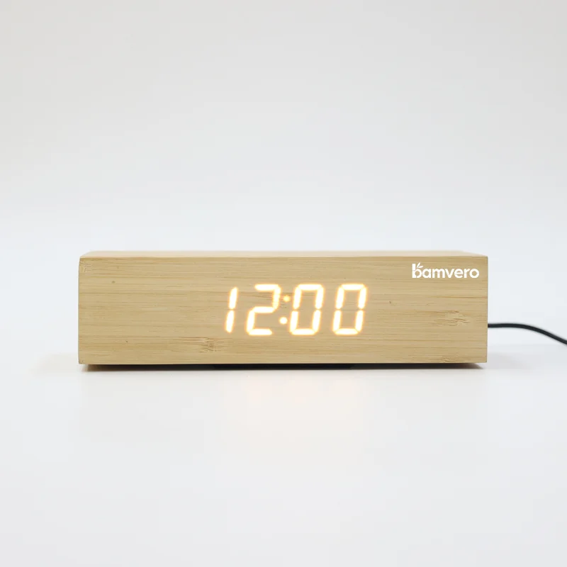 W118 Bamboo Wireless Charging Clock preview