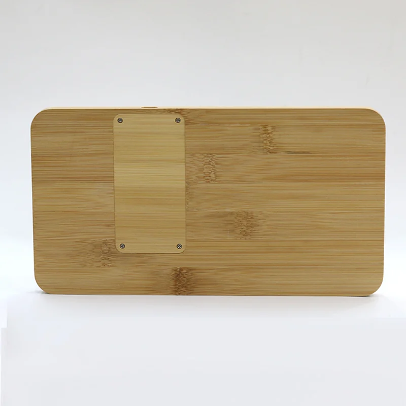 W119 Bamboo Wireless Charging Desk Organizer back structure view